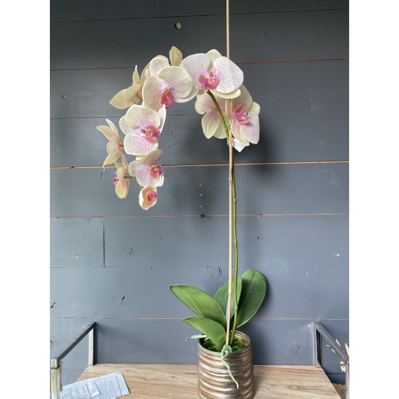 Orchidea artificiale con vaso