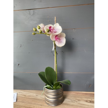 Orchidea artificiale con vaso